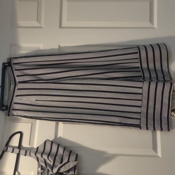 ÉTOPHE STUDIOS 2pc Striped Top & Pants Set Navy/White Size Large - Picture 8 of 13